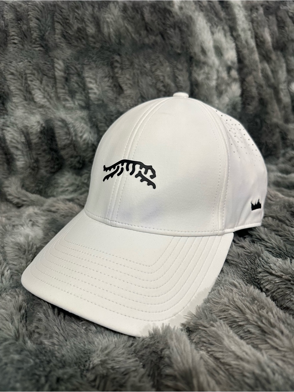 SUN DAY RED White Baseball Cap with Black Inner Band